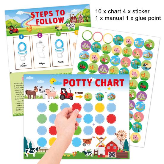 1 Set Cartoon Dinosaur Girls Potty Training Chart Toddler Potty Training Sticker Chart For Girls Potty Training