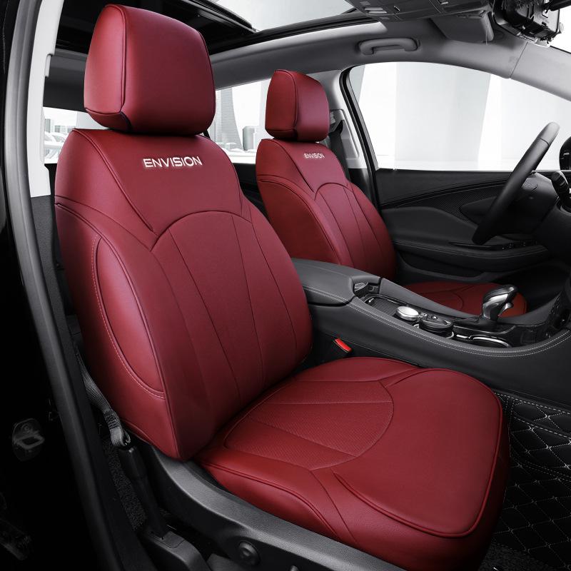 Buick Envision All-Season Full Surround Leather Seat Cushion with Embroidered Logo for Five Seats