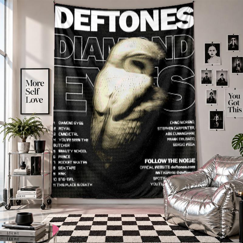 Настенный гобеленDeftones Арт Ткань для подвешивания Декоративный Фон Чехол для Украшения Комнаты