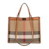 Tote Bag Fashion Leather Plaid Women's Bag Large Capacity High Sense Contrasting Color Shoulder Bag Commuter Handbag