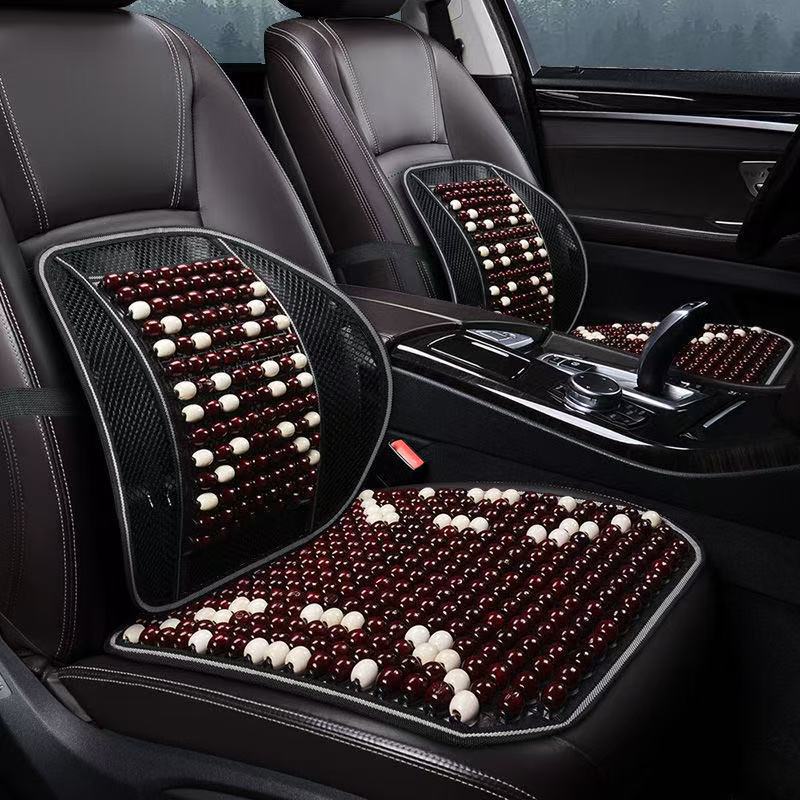 Летняя подушка на сиденье автомобиля из деревянных бусин, дышащий прохладный коврик, универсальная вентилируемая охлаждающая накладка на сиденье для всех сезонов