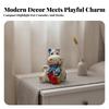 Hippo Figurine Glossy Ornament Printed for Living Room, Bookshelf, Animal Lovers