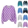 Long Sleeve Pullover Sweaters For Women O Neck Casual Cute Printing Knit Oversized Sweater
