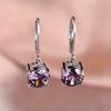 Серьги-подвески из настоящего стерлингового серебра S925 с фианитами и круглыми подвесками для женщин и девушек, модные ювелирные изделия