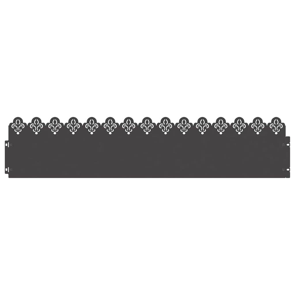 Lawn Edging 20 pcs Black 103 x 0.05 x 22 cm Steel