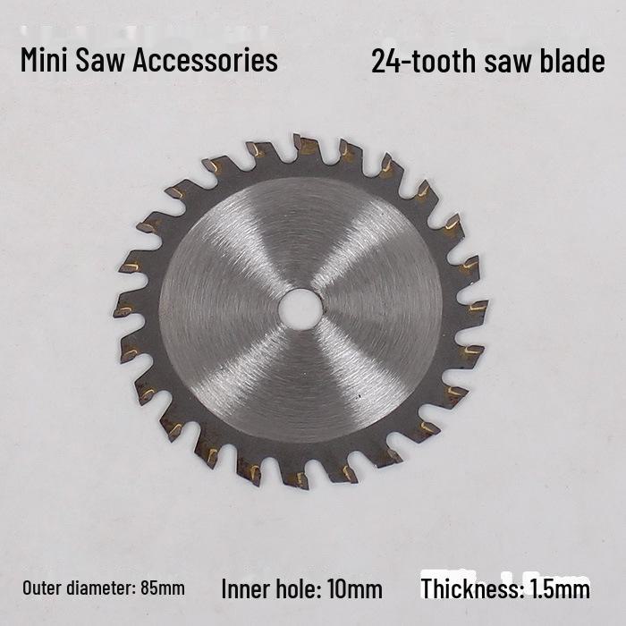 Дисковая пила из сплава TCT с 24 зубьями для мини-электродеревообработки, 85x10 мм