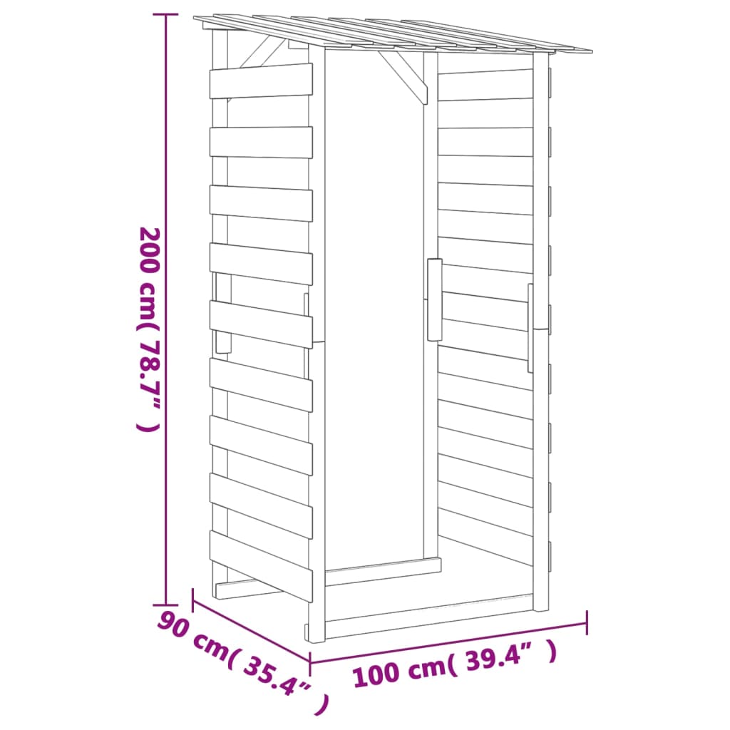 Vidaxl Pergole Ogrodowe Z Daszkiem, 2 Szt., 100X90X200 Cm, Sosnowe