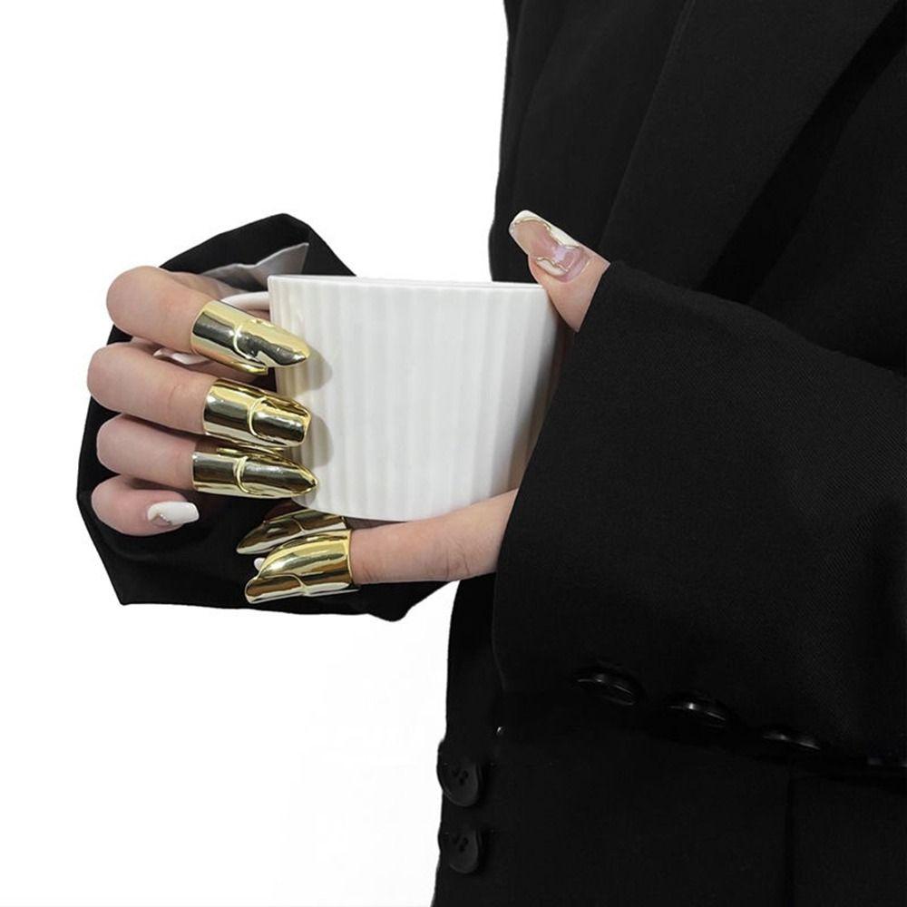 Косплей кольцо на палец в стиле хип-хоп, броня, новое кольцо для ногтей, женское и мужское кольцо