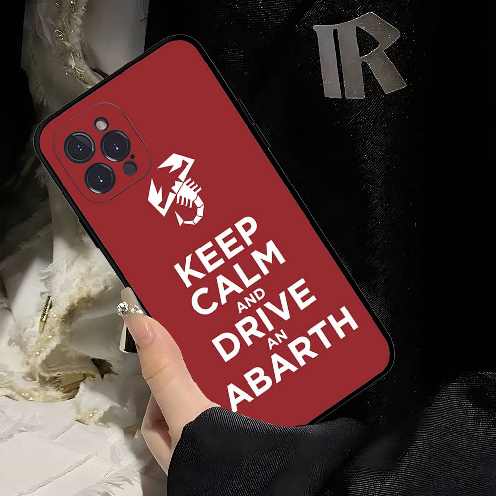Чехол для телефона с логотипом A-Abarth Для Iphone 17 Air 16 15 14 13 12 11 Pro Max 16 15 14 Plus Мягкий ТПУ чехол
