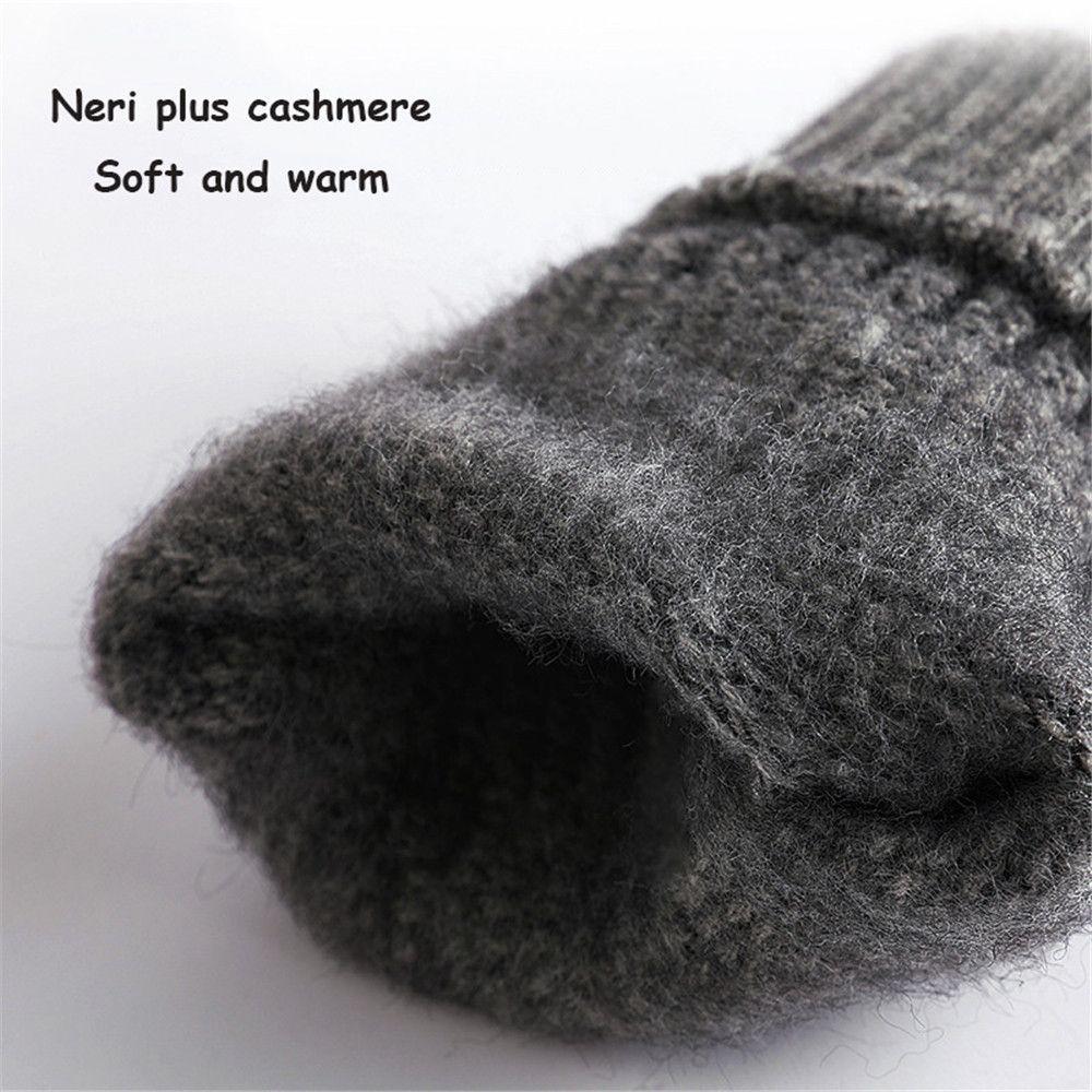 Winter Autumn Business High Quality Warm Male Mitten Touch Screen Men Gloves Wool Cashmere