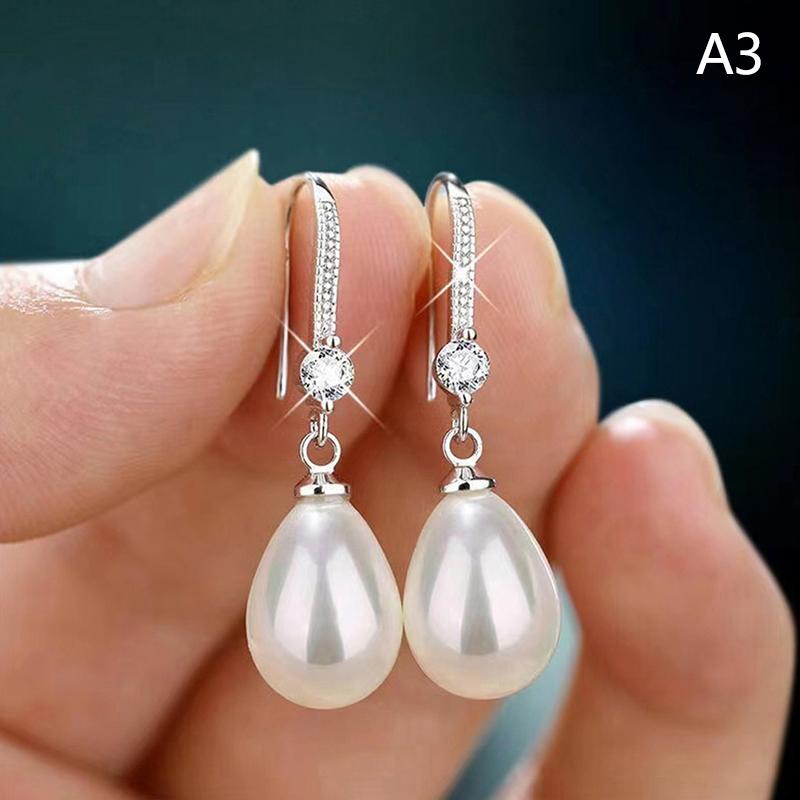 Ювелирные изделия для женщин Серьги с каплями жемчуга для женщин Серьги с красным белым круглым жемчугом Овальные серьги Свадьба Помолвка День святого Валентина Подарок