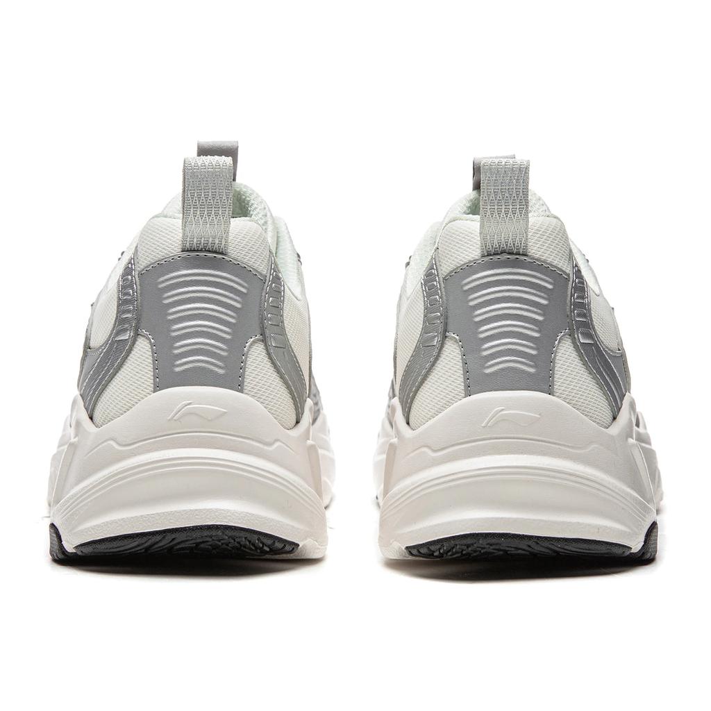 Li Ning Спортивная Коллекция Жизни Модный Тренд Амортизация Отскок Низкие Повседневные Кроссовки Мужские Бежевый Серебристый AGLV173-2