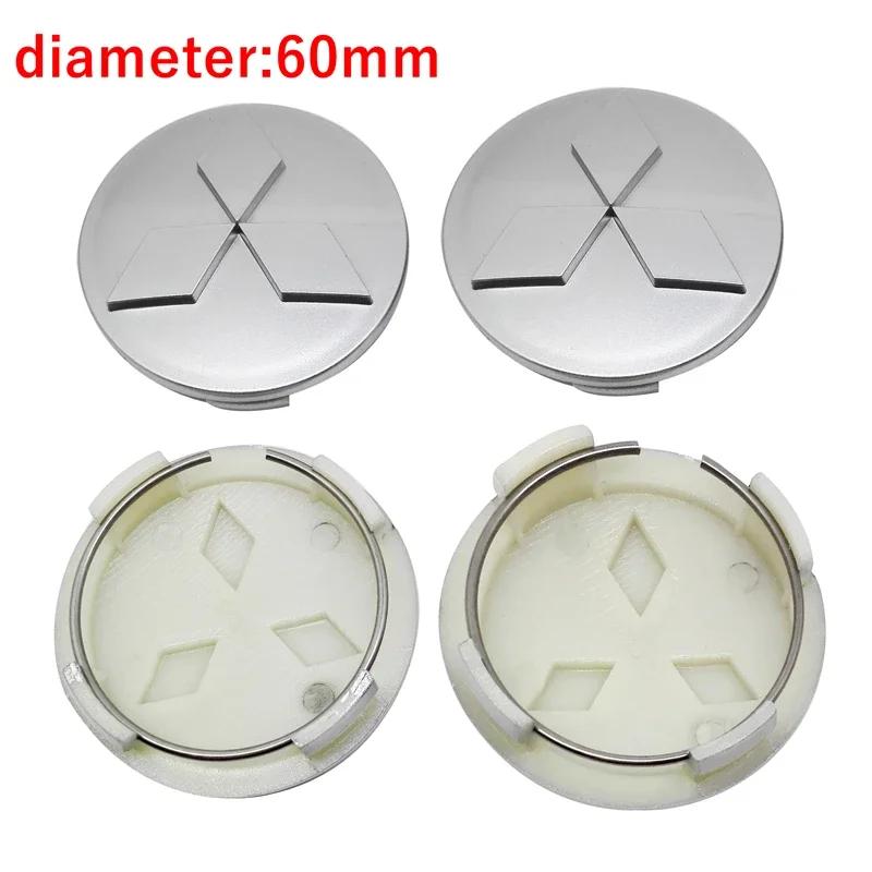 4PCS Car Wheel Covers Rims Center Hubcap Emblem For Mitsubishi Ralliart Lancer Cordia Pajero Outlander L200 EVO Colt Galant