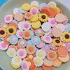 25mm Cute Sunflower Resin Mini Flat Back Scrapbook Kawaii DIY Embellishments Accessories Decor
