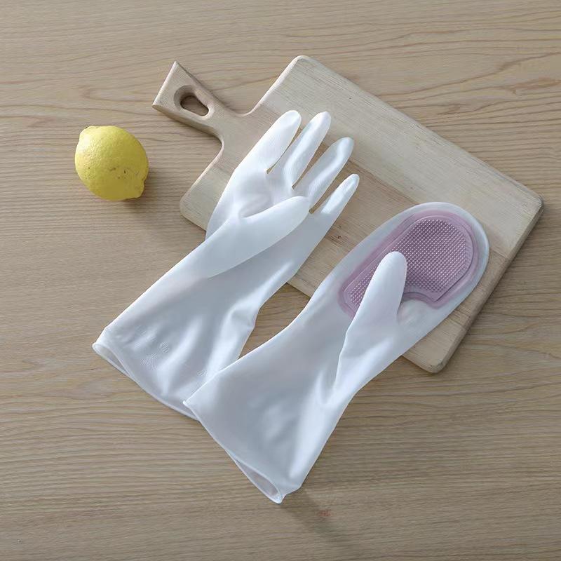 Dishwashing Cleaning Gloves Magic Silicone Rubber Dish Washing Gloves for Household Sponge Scrubber Kitchen Cleaning Tools CDN