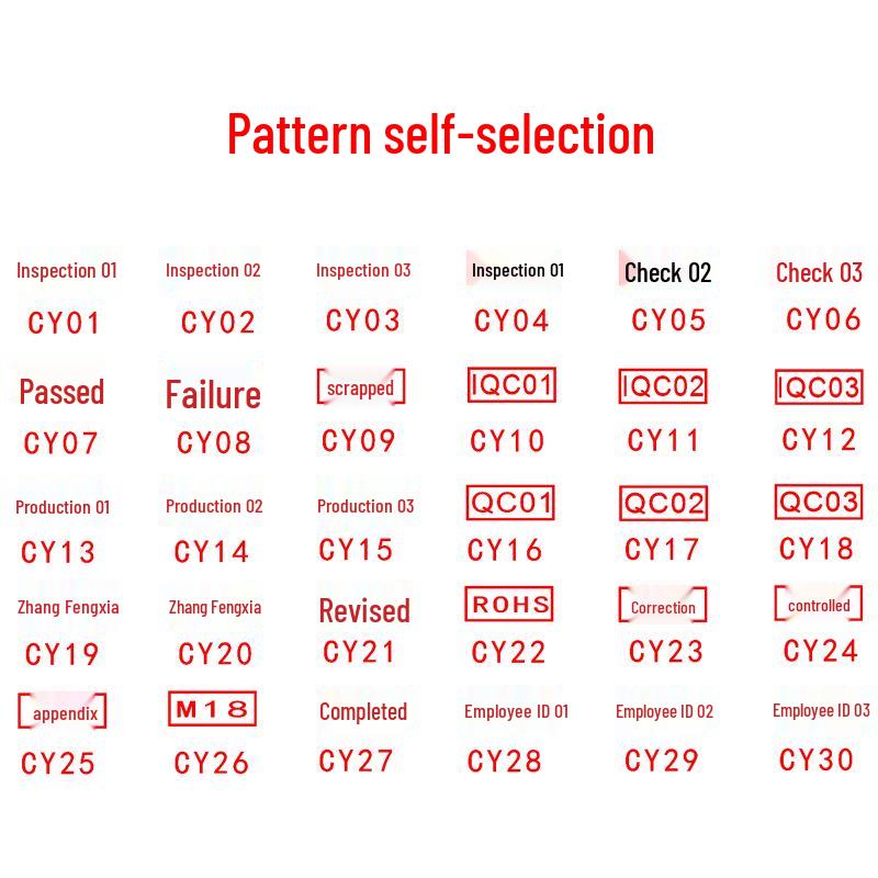 Medium QC Stamp: Auto-Inking, Employee & Pass Numbering, Inspection Approved.