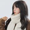2Pcs Windproof Neck Guard Hat Set Korean Style Warm Scarf Fashion Knitted Hat Scarf  Winter Autumn