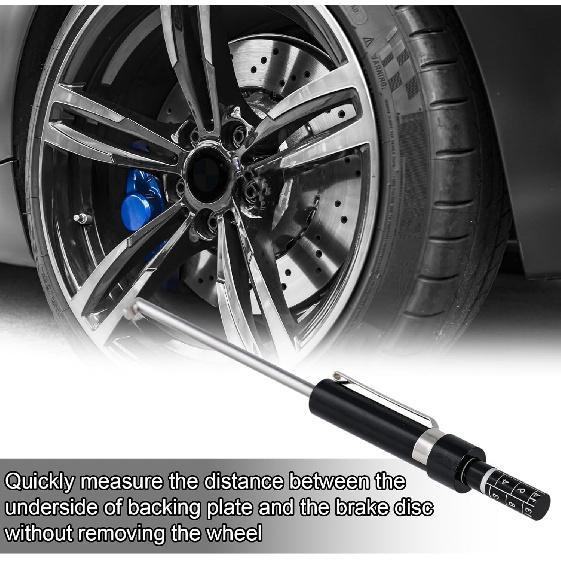 Brake Pad Thickness Gauge, Brake Pad Measure Tool with Scale Brake Pad Gauge Brake Pad Tester for Internal External Brake Pads Measuring