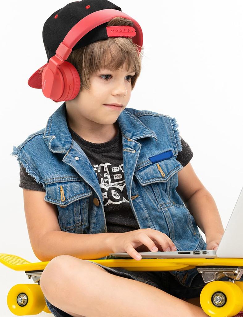 Беспроводные наушники Bluetooth для громкой связи 85 дБ, беспроводные звонки по Bluetooth, проводные и удобные для регулировки, стерео HIFI, глубокие Онлайн-дети,