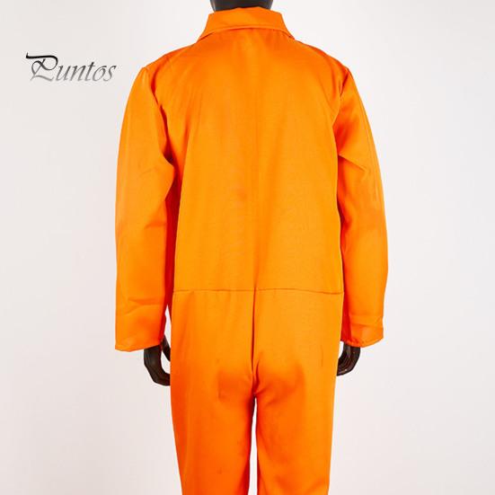 Хэллоуин Узник Косплей Комбинезон с наручниками Хэллоуин Унисекс Дети Взрослые Ролевые игры Наряд с длинными рукавами Отворотом Молния Фестивали Вечеринки Шоу