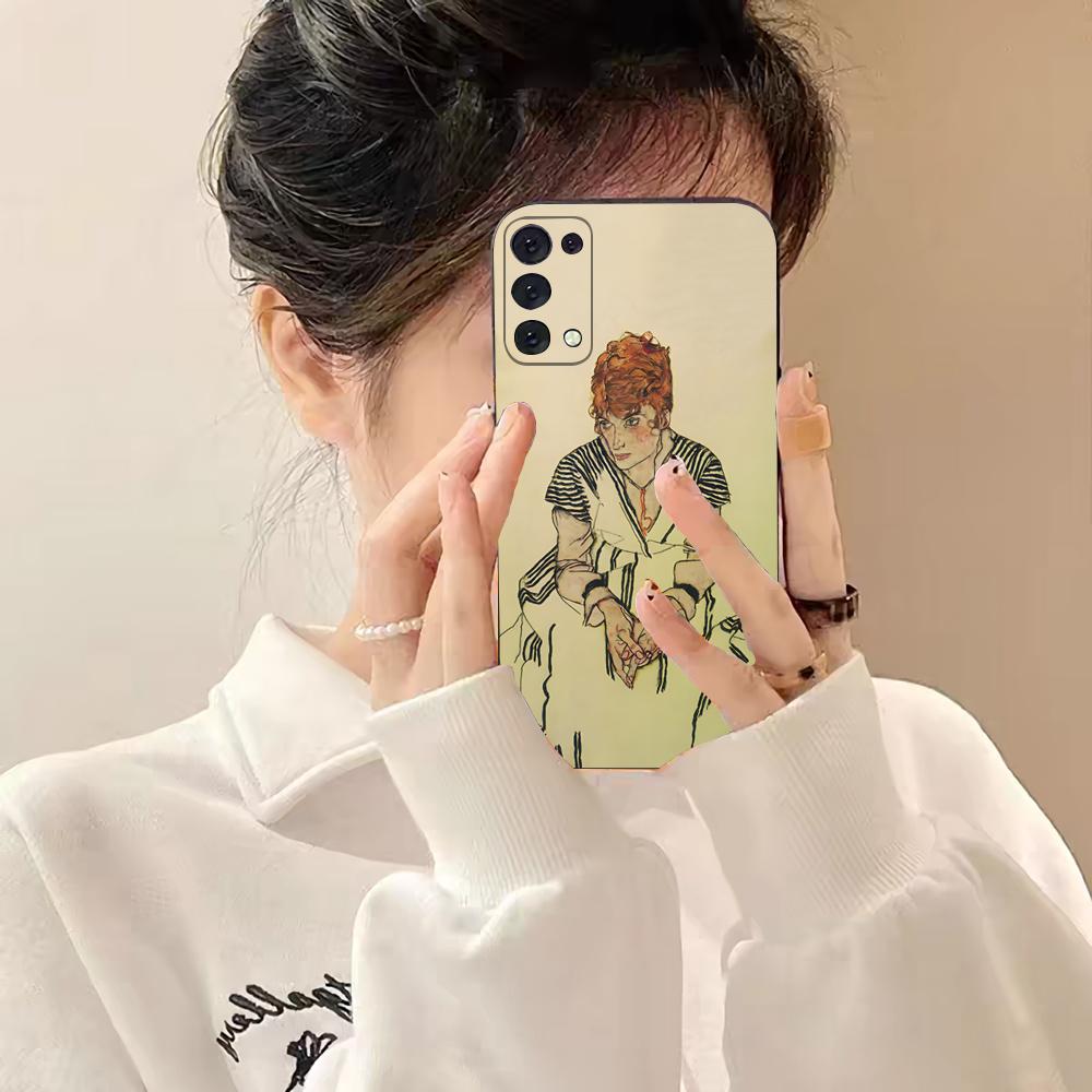 Чехол для телефона E-Egon Schiele Art для Samsung S26 S25 Edge S24 S23 S22 S21 S20 Ultra Plus Fe Galaxy Силиконовый чехол