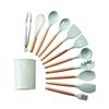 11 Pcs Silicone Kitchenware Cooking Utensils Set Non-stick Spatula Spoon Whisk