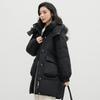 Women's Winter Jacket Coats Thickened Medium-length Cotton Outerwears Large Size Loose Hooded Fashion Youthful Woman Clothes