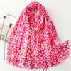 Spring And Summer Thin Cotton And Linen Hand Feel Scarf, Colorful Heart-Shaped Peach Heart Scarf, Shawl For Women