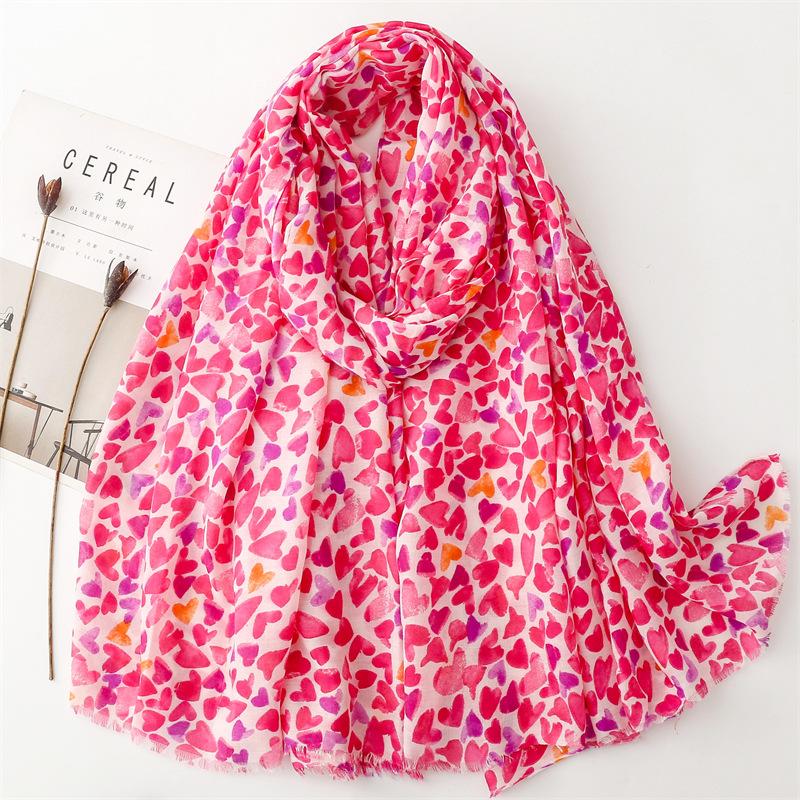Luxury Brand Scarf Love Cotton Shawl Lady Wrap Large Pashmina Hijab Headband Scarves Islamic Turban Bufanda Foulard Stoles