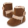 Baby Antiskid shoe Winter Boots Baby Girl Boys Winter Warm Shoes Solid Fashion Toddler Fuzzy  First Walkers Kid Shoes 0-18M