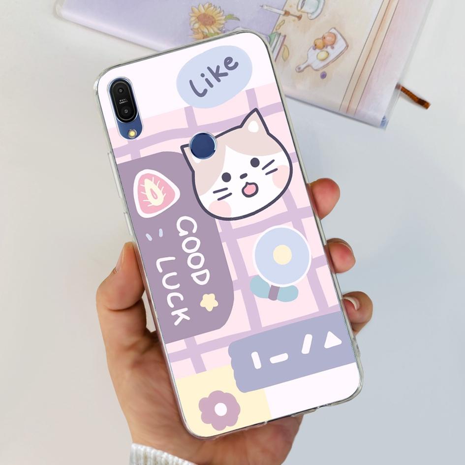 Чехол 5.99" для Asus Zenfone Max Pro (М1) ZB601KL ZB602K Чехол X00TDB Модный узор Прозрачный Мягкий Силикон Fundas Задняя крышка телефона