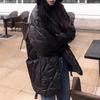 Plus Size Cotton-padded Bread Jacket Women's Autumn and Winter Loose-fitting Meat-covering Thin Large-pocket Jacket