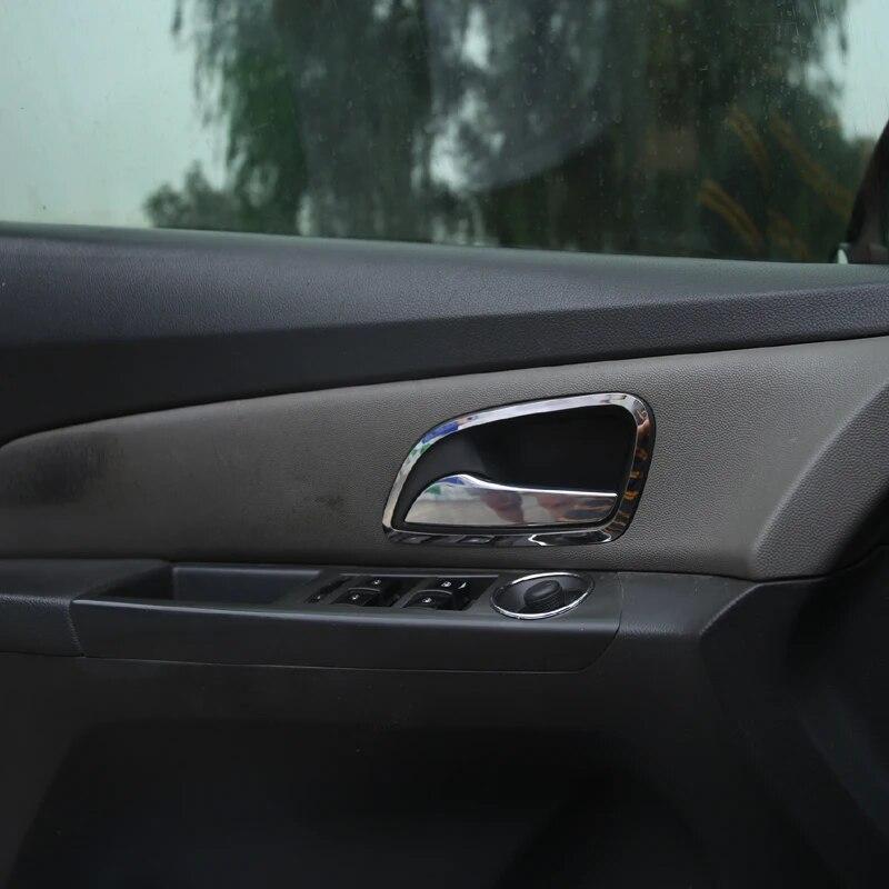 4 шт./компл. ABS chrme внутренние блестки дверная ручка Накладка наклейка для Chevrolet Cruze 2009-2012 2013 2014 2015