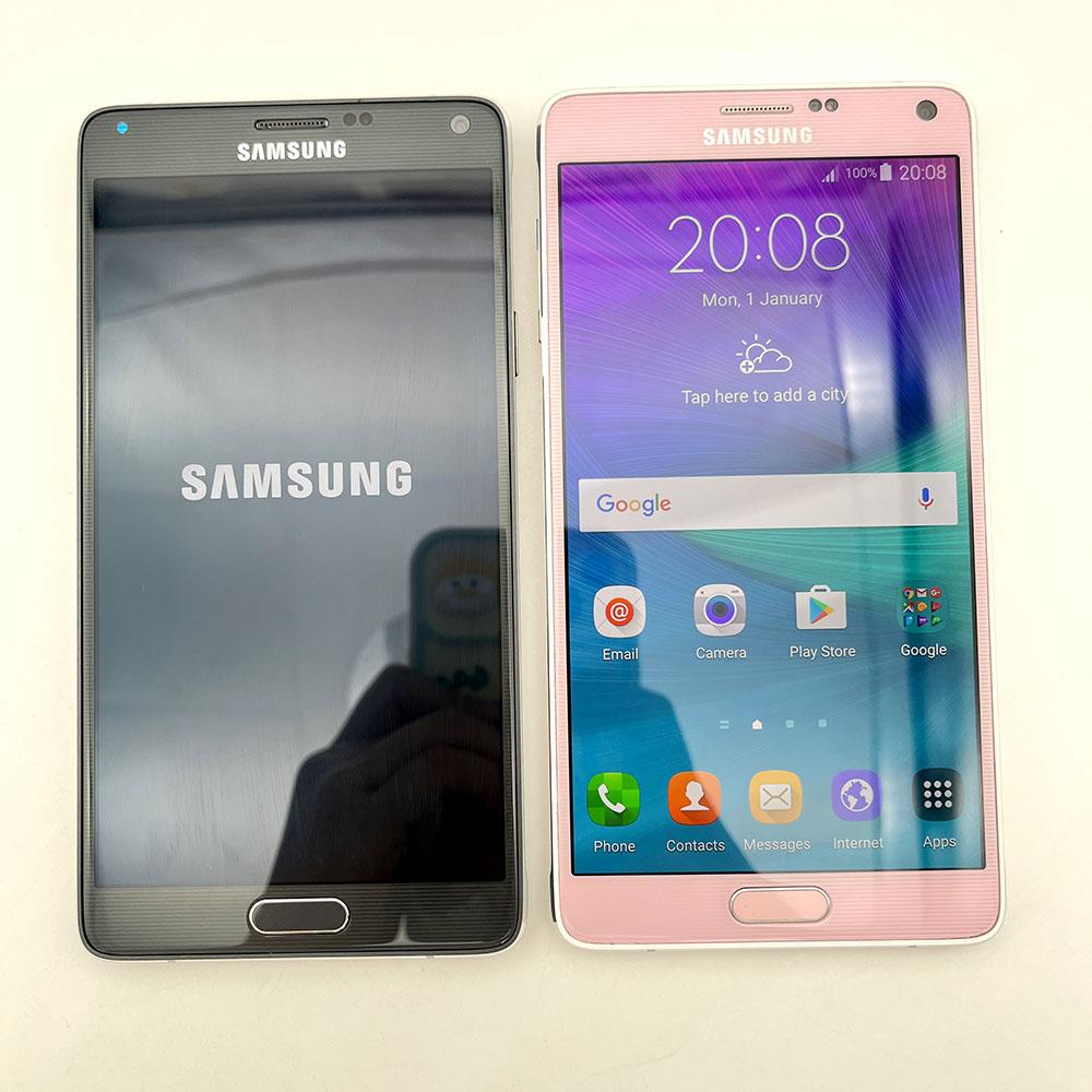 Восстановленный мобильный телефон Samsung Galaxy Note 4 N910A/ N910V/N910F/N9100 Сотовые телефоны 5.7 " 16МП 3ГБ 32ГБ с одной SIM-картой