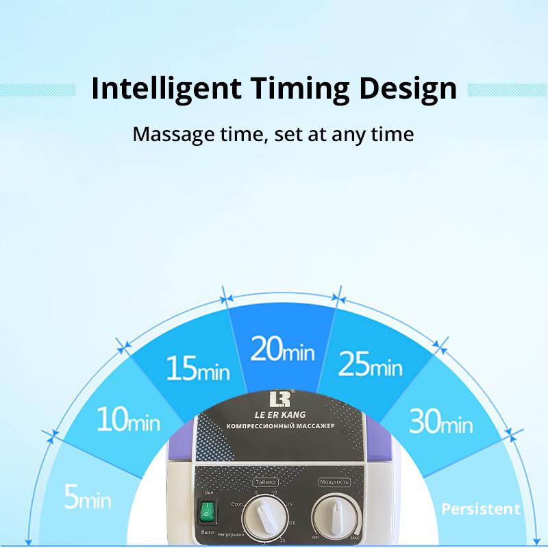 6-камерный домашний портативный электрический массажер с воздушной компрессией для ног, рук, талии, стоп, лимфодренажный массажер, улучшающий кровообращение