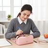 Large Capacity Stationery Bag Solid Color Storage Bag Pencil Case  Stationery Storage