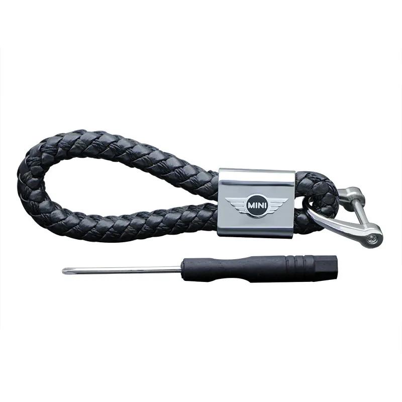 NXY1 For BMW Leather Braided Car Key Ring Hand Woven Keychain Hanging Accessories For BMW M E34 E36 E60 E90 E46 E39 E70 F10 F20 F30 X