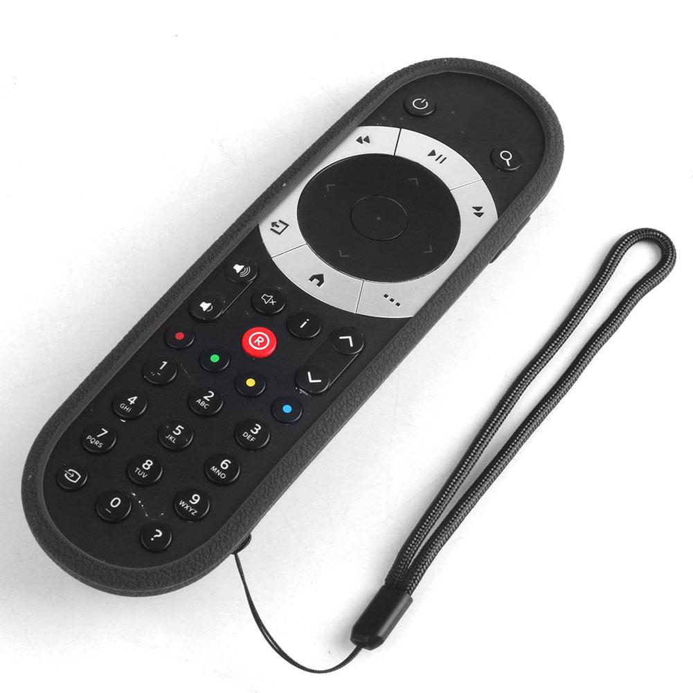 Remote Control Case TV Silicone Anti Slip Cover Skin for SKY Q TV Remote Controller(Black)