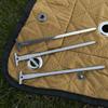 4-20PCS 12cm Tent Ground Stakes with Hole Hiking Tent Nails Stainless Steel Camping Tent Spikes for Camping Canopy Awning