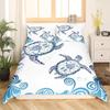 Kids Sea Turtle Duvet Cover Set Queen King Size Ocean Bedding Set Boys Girls Teens Women Men Bedroom Decor 3 Piece Set