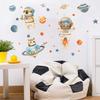 Мультяшные наклейки на стену с ракетой, котом, астронавтом и собакой для украшения детской спальни или прихожей