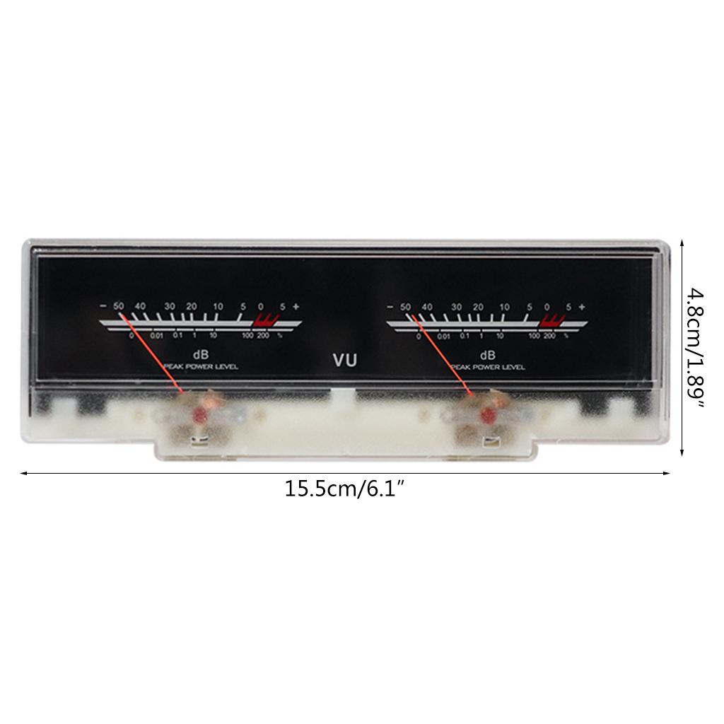 Practical VU Meter Dual Analog for Amplifier Preamplifier Adjustable Resistance