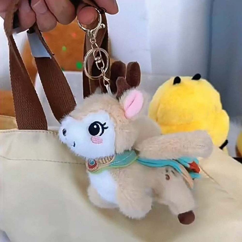Chinese Style Flying Cat Pendant Cartoon Plush Doll Key Ring Car Key Ornaments