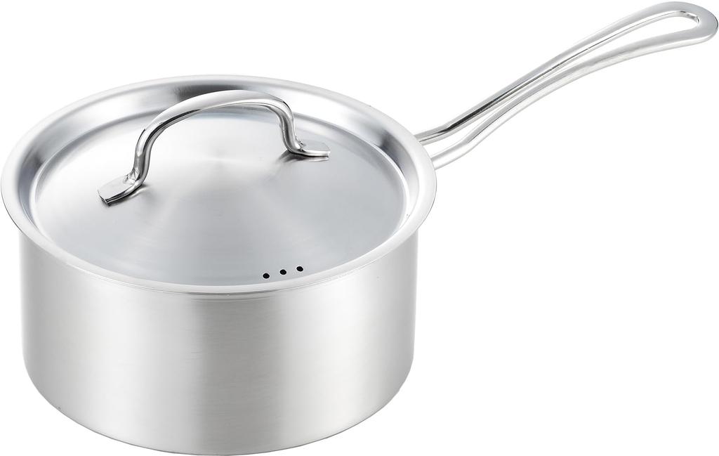Сотейник Yoshikawa 18 см с крышкой Flame COOK, артикул YJ3695, объем 2,3 л, подходит для индукционных и газовых плит, CHEF, Цубамэ-Санзё, Япония,