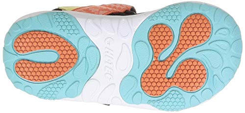 Hi-Tec Kawazu Flex Kids Sports Sandals, Peach/Mint, 19.0 cm, 2E