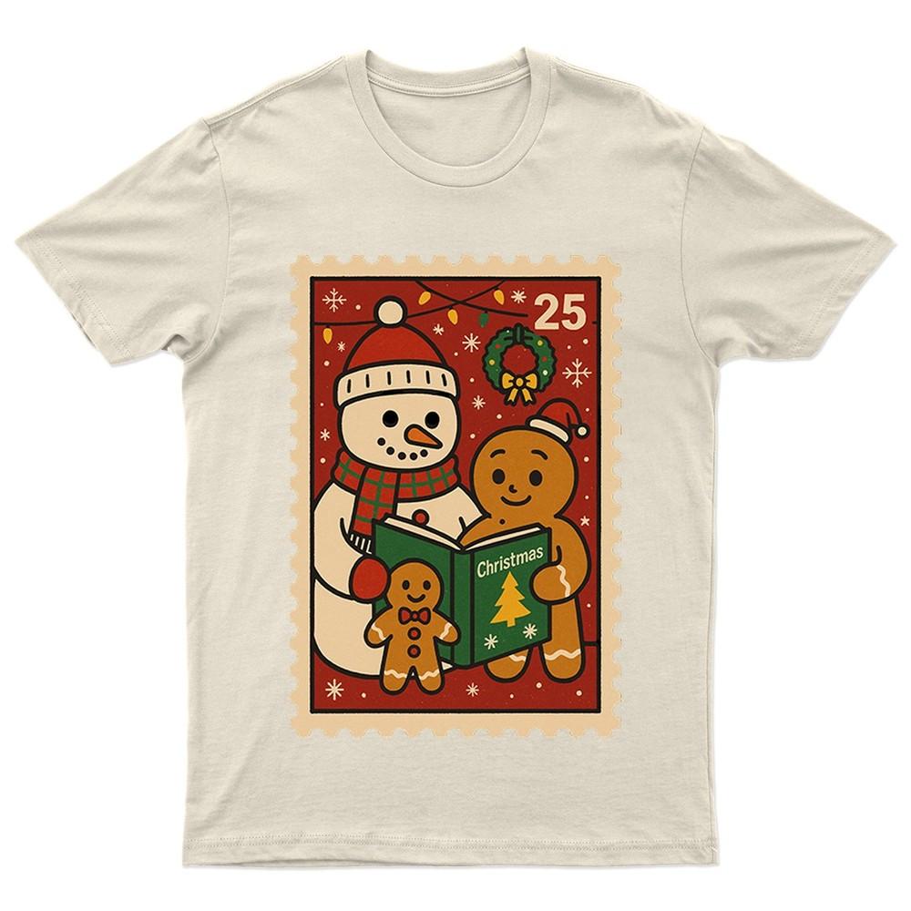 Christmas SnowUnisex Gingerbread 25 TShirt Unisex Gift Retro Seasonal Funny