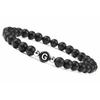 Black White Stone 26 Letters Bracelet Handmade DIY for Women Men Couple Jewelry Friendship Lucky Bead Elastic Bracelet Kids Gift