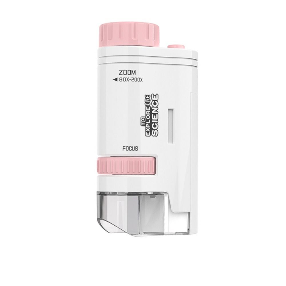 80-200x Pocket Microscope High Definition Children Microscope Electric Mini Microscope Outdoor