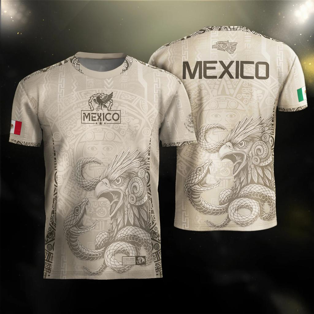 Men's Casual Short Sleeve T-Shirt Mexico Letter Print Crew Neck Lightweight Breathable Fabric Summer Top