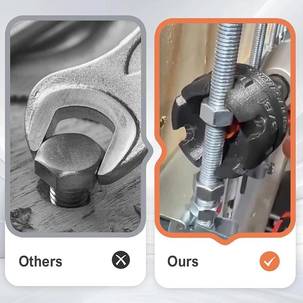 Slotted Wing Nut Spinning Drive Kit Multifunction Hex Shank Nut Driver Extractor Portable Bolt Extractor Tool for Conduit Racks